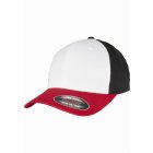 Baseballmütze // Flexfit 3-Tone Flexfit red/white/black