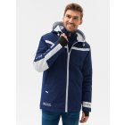Men's winter jacket C455 - dark blue