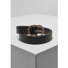 Frauengürtel // Urban Classics Small Ring Buckle Belt  black/gold