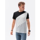 Men's t-shirt - black/grey melange S1627