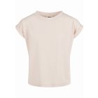 Kinder-T-shirt // Urban classics Girls Organic Extended Shoulder Tee pink