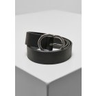 Frauengürtel // Urban Classics Small Ring Buckle Belt  black/silver