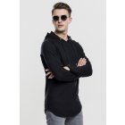 Herren-Sweatshirt // Urban Classics Long Shaped Terry Hoody black