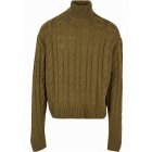 Urban Classics / Boxy Roll Neck Sweater tiniolive