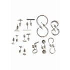Ring // Urban Classics / Stud Earrings 10-Pack silver
