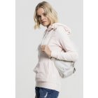Damen-Sweatshirt // Urban classics Ladies Velvet Hoody pink