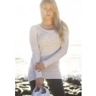 Damen-Sweatjacke // Urban classics Ladies Long Wideneck Sweater offwhite