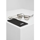 Sonnenbrille // Urban classics Sunglasses Arthur with Chain grey/silver