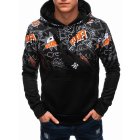 Men's hoodie B1543 - black/orange
