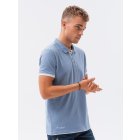 Men's plain polo shirt S1382 - blue