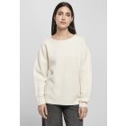 Damen-Sweatjacke // Urban Classics Ladies Chunky Fluffy Sweater whitesand