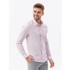 Men's shirt with long sleeves - V13 pink K642