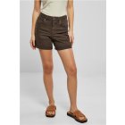 Shorts // Urban Classics / Ladies Colored Strech Denim Shorts brown