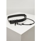 Frauengürtel // Urban classics Imitation Leather Belt With Key Chain black