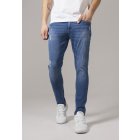Jeanshose // Urban Classics Skinny Ripped Stretch Denim Pants blue washed