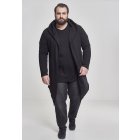 Herren-Sweatshirt Cardigan // Urban Classics Long Hooded Open Edge Cardigan black
