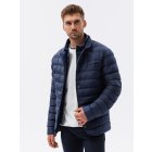 Men's winter quilted jacket C445 - navy