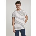 Herrenshirt kurze Ärmel // Urban Classics Multicolor Stripe Tee white/black/brightyellow/grey