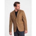Classic men's jacket with pillowcase pocket - caramel V2 OM-BLZB-0115