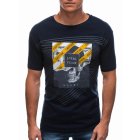 Men's printed t-shirt S1469 - navy