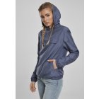 Damen-Sweatshirt Halbreißverschluss // Urban classics Ladies Basic Pullover vintageblue