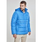 Herren-Winterjacke // Urban Classics Pull Over Puffer Jacket brightblue