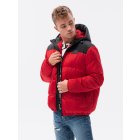 Men's winter jacket C458 - red