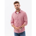 Men's shirt with long sleeves - V18 red K642