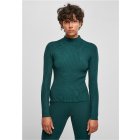 Damen-Sweatjacke // Urban Classics / Ladies Rib Knit Turtelneck Sweater jasper