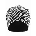Wintermütze // MasterDis Printed Jersey Beanie zebra/black