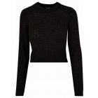 Urban Classics / Ladies Short Waffle Sweater black