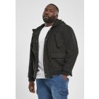 Herren-Winterjacke // Urban Classics Hooded Cotton Jacket black