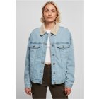 Damen-Jacke  // Urban Classics / Ladies Oversized Sherpa Denim Jacket clearblue 