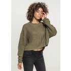 Damen-Sweatjacke // Urban Classics Ladies Wide Oversize Sweater olive