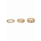 Ring // Urban Classics / Chain Ring 3-Pack gold