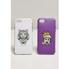 Mister Tee / Big Cats I Phone 6/7/8 Phone Case Set white/violet