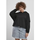 Damen-Sweatshirt Taille // Urban classics Ladies Short Worker Hoody black