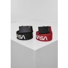 Herrengürtel // Mister tee NASA Belt Pack extra long black red