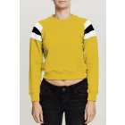 Damen-Sweatshirt // Urban Classics Ladies Sleeve Stripe Hoody honey/white/black