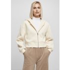 Damen-Jacke  // Urban Classics Ladies Short Oversized Zip Jacket whitesand
