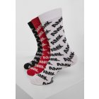 Socken // Mister tee AMK Allover Socks 3-Pack black/red/white