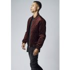Urban Classics / Diamond Quilt Velvet Jacket burgundy
