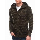 Men's zip-up sweatshirt B1562 - brown