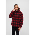 Herren-Jacke // Brandit Teddyfleece Worker Jacket red/black