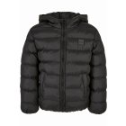 Herren-Winterjacke // Urban classics Boys Basic Bubble Jacket black/black/black