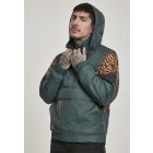 Herren-Jacke // Urban Classics Animal Mixed Pull Over Jacket bottlegreen/tiger