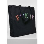 Mister Tee / Fuck It Oversize Canvas Tote Bag black