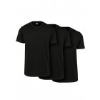 Herrenshirt kurze Ärmel // Urban Classics Basic Tee 3-Pack black/black/black