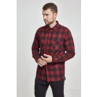 Herrenhemd // Urban Classics Checked Flanell Shirt blk/burgundy