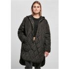 Urban Classics / Ladies Oversized Diamond Quilted Hooded Coat black